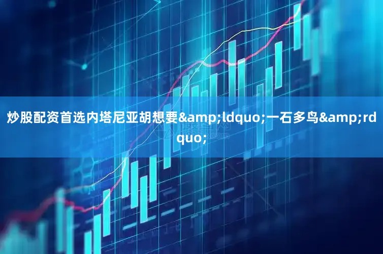 炒股配资首选内塔尼亚胡想要&ldquo;一石多鸟&rdquo;